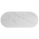 Стол обеденный SIGNAL GASTON Ceramic белый/черный 140-180/80